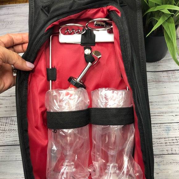NWOT Wine Champagne travel carrying case set - Picture 4 of 8